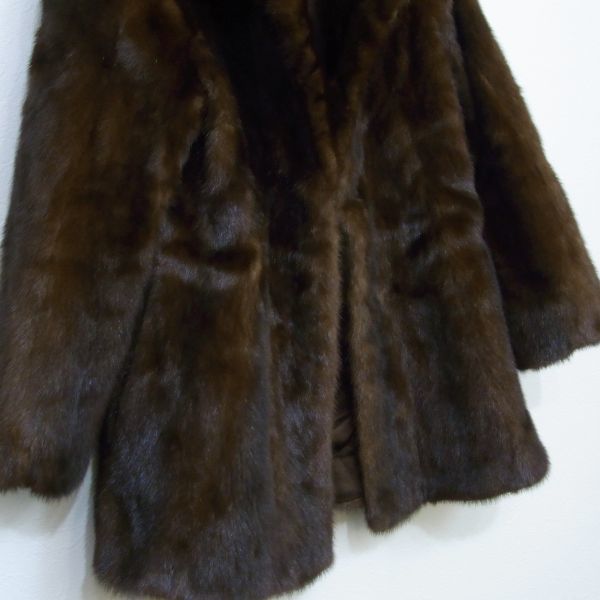 1円 美品 MINK ミンク 高級毛皮 毛艶良し アウター コート レディース ネーム入り MINK レディースファッション ミンク 裏地総柄 デザイン◎ 毛並み◎なめし柔らか