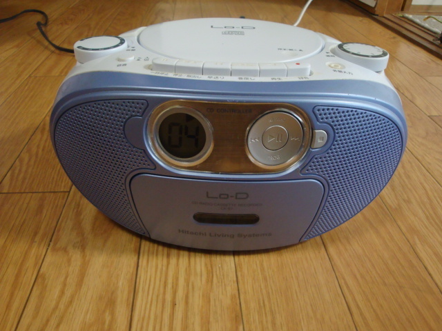 CK-5Y 2018年製 HITACHI CDラジオカセットレコーダー 中古】CK-5Y(白