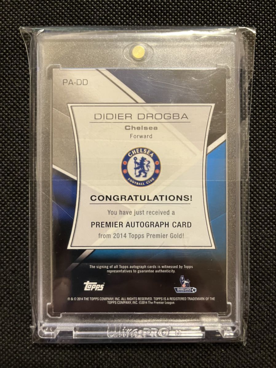 Topps 2014 Premier Gold Didier Drogba auto 直筆サインカード 