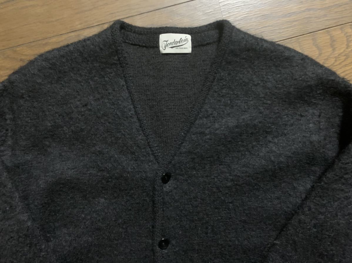 希少　Lサイズ　Tenderloin モヘア　カーディガン　ブラック TENDERLOIN MOHAIR CARDIGAN モヘア カーディガン テンダーロイン