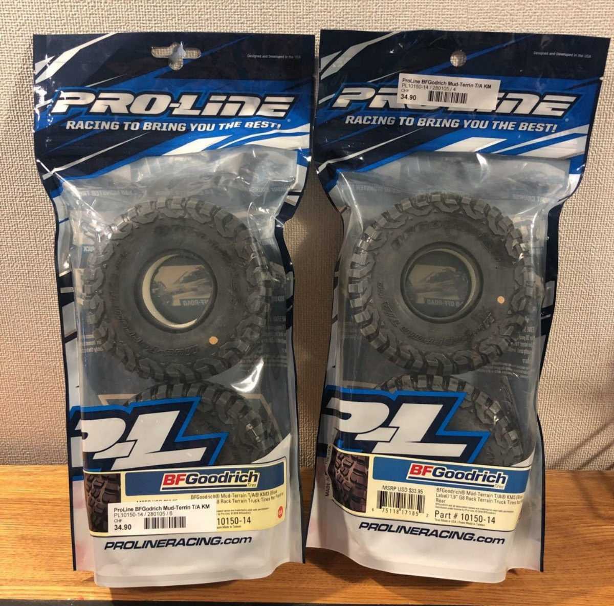 T&frasl;A BFGoodrich KM3 Mud-Terrain 1.9 Terrain Tires Racing Pro-Line Mud Truck Rock Proline (2) com: Front&frasl;Rear