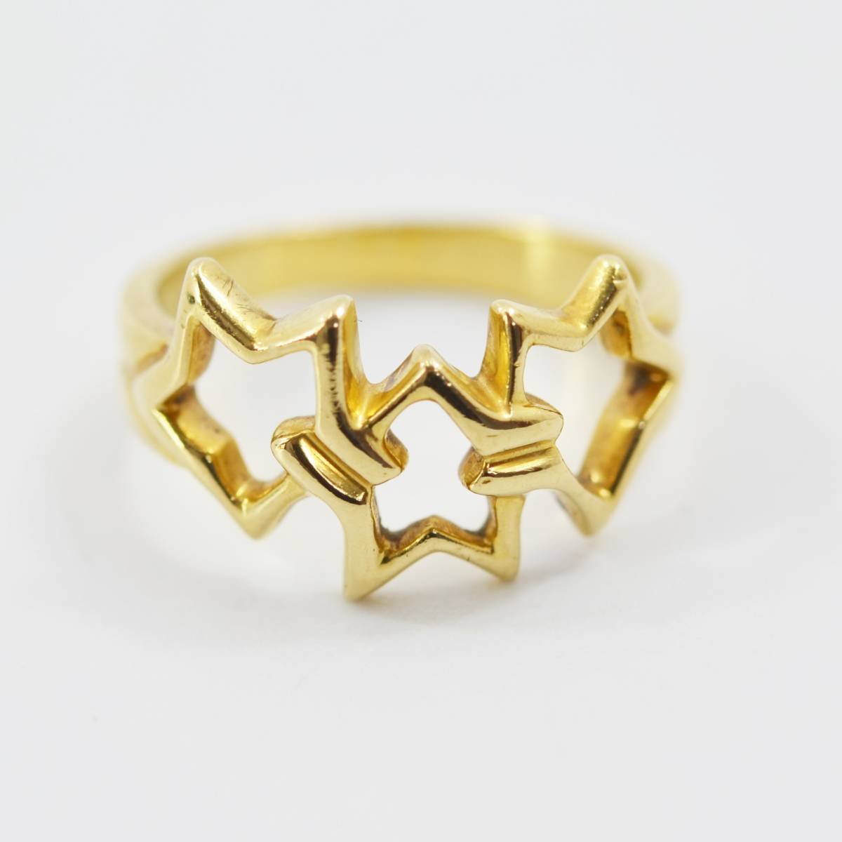 H 1円スタート TIFFANY＆Co. ティファニー 星 モチーフ リング 750  