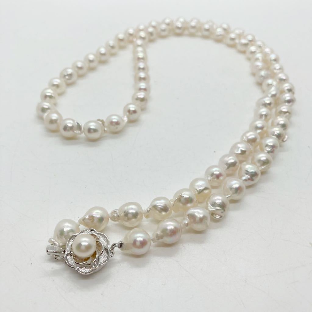 SALE!!□アコヤ本真珠ロングネックレス□重量約65.5g 約8.0～8.5mm 約