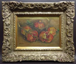 真作保証 吉野純『モンマルトル』肉筆 油彩画 直筆サイン入り 額装