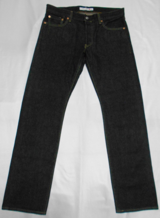 美品！ユニクロ ALL MADE IN JAPAN　ブラック デニムジーンズ　黒　赤耳　W34