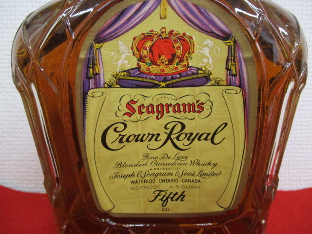 1796】未使用☆シーグラム クラウンロイヤル 1965年☆seagrams Crown