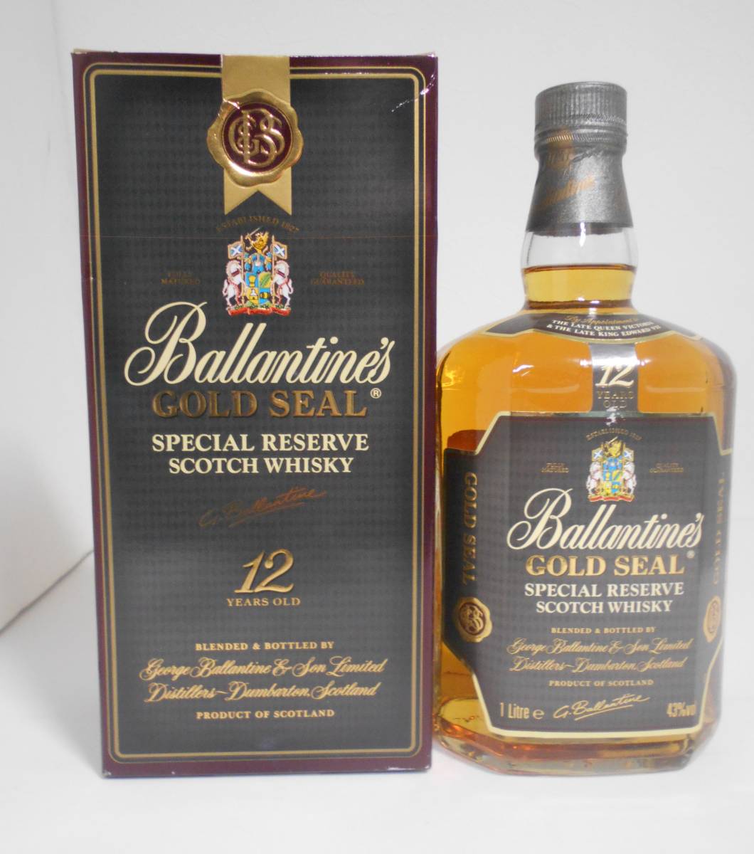 人気SALE，低価 未開栓 Ballantine's バランタイン 12年 ゴールドシール スペシャルリザーブ 43％ 1000ml ⑧(スコッチ)｜売買されたオークション情報、yahooの商品情報をアーカイブ公開 - オークファン スコッチ