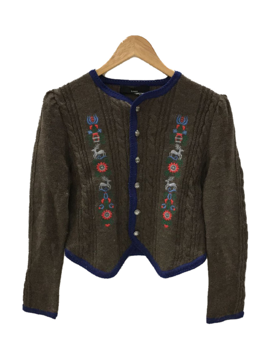 【定番，100%新品】 tricot COMME des GARCONS チロリアン/カーディガン 厚手 /-/ウール/BRW/TG-N030/AD2002(Mサイズ)｜売買されたオークション情報、yahooの商品情報をアーカイブ公開 - オークファン Mサイズ