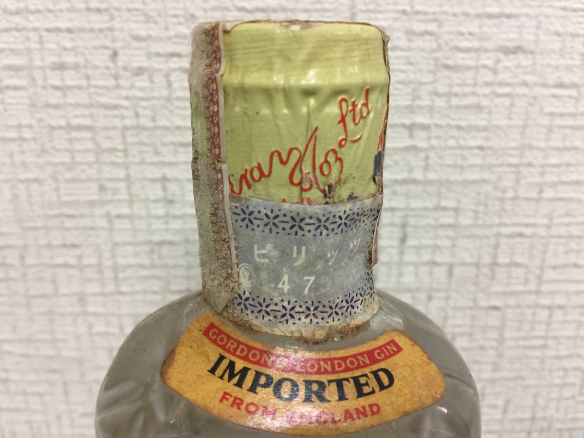 古酒 GORDON'S DRY GIN ゴードン ドライジン ティンキャップ 190ml 47
