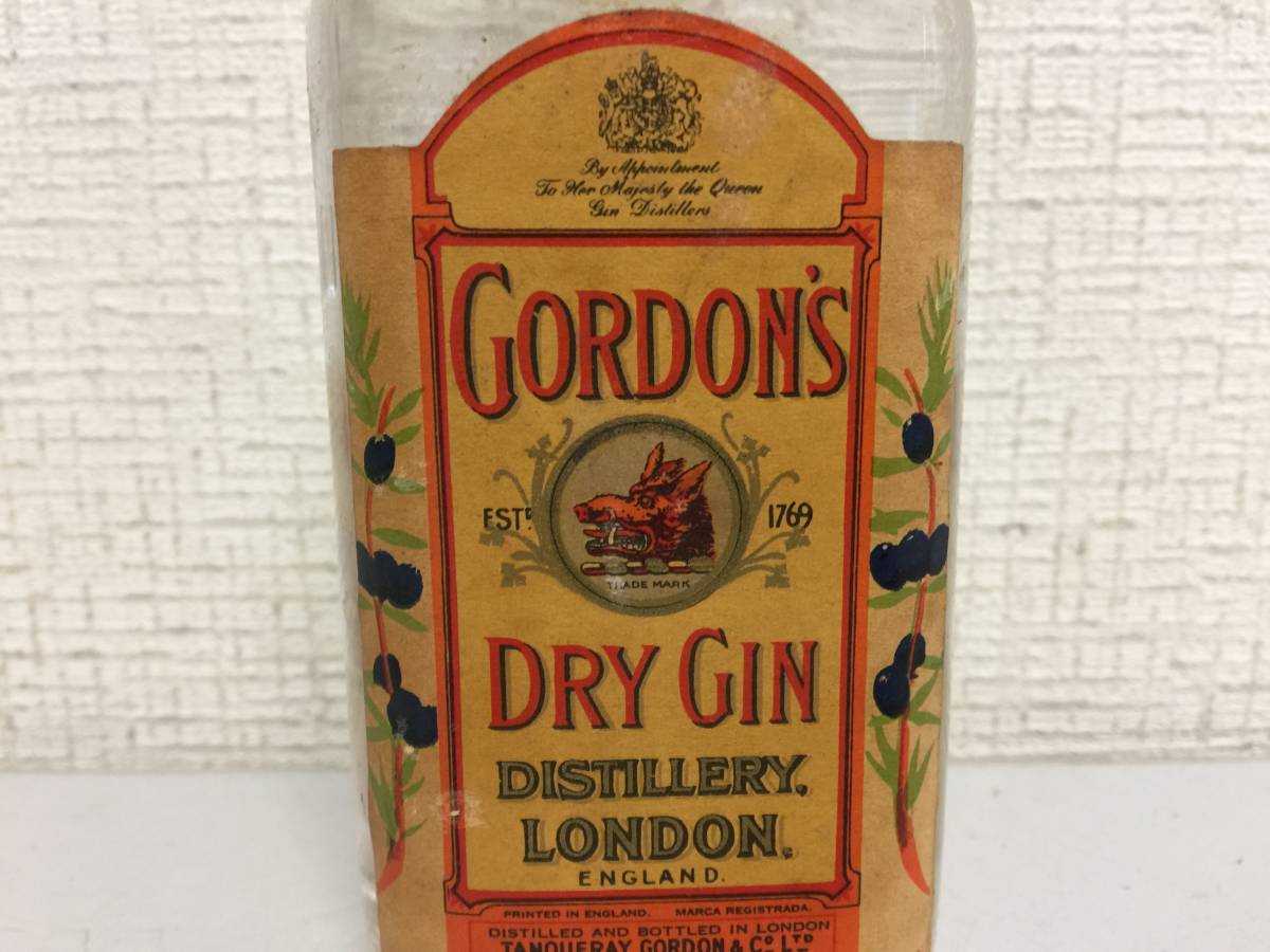 古酒 GORDON'S DRY GIN ゴードン ドライジン ティンキャップ 190ml 47