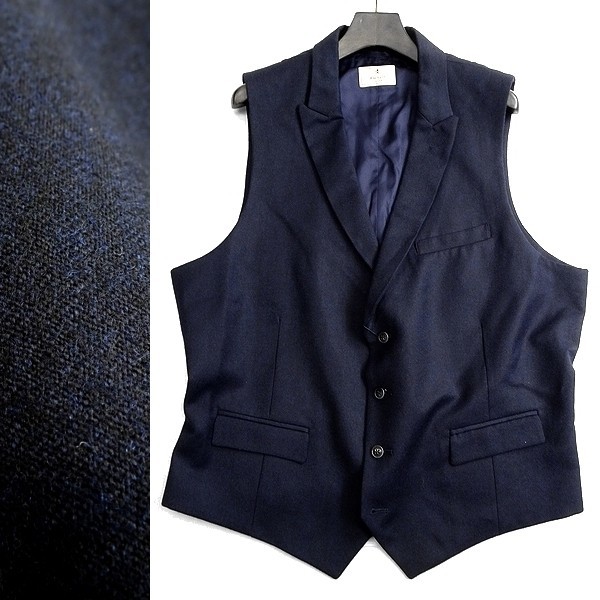 驚きの破格値，送料無料 HACKETT LONDON ハケット MAYFAIR 定価3.6万 フランネルウール ラペルド ベスト ジレ ウエストコート HM450354 595 46R 010 are2440e(XLサイズ以上)｜売買されたオークション情報、yahooの商品情報をアーカイ XLサイズ以上