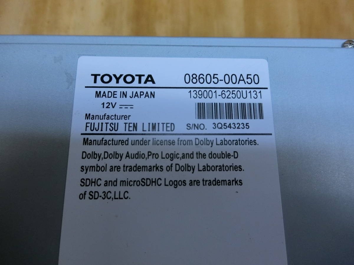 トヨタ純正 SDナビ フルセグ NSZT-W66T 純正ドライブレコーダーDRT