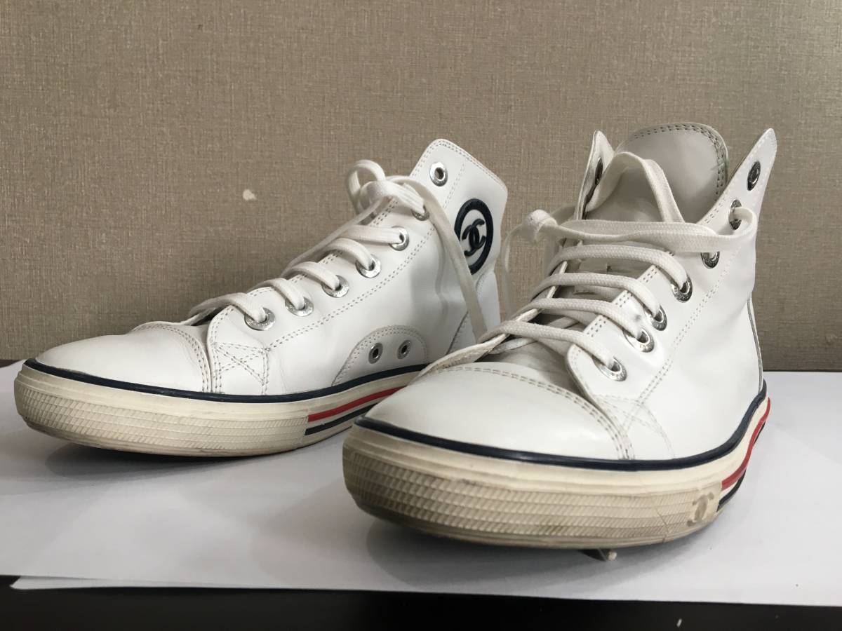 CHANEL レザースニーカー38