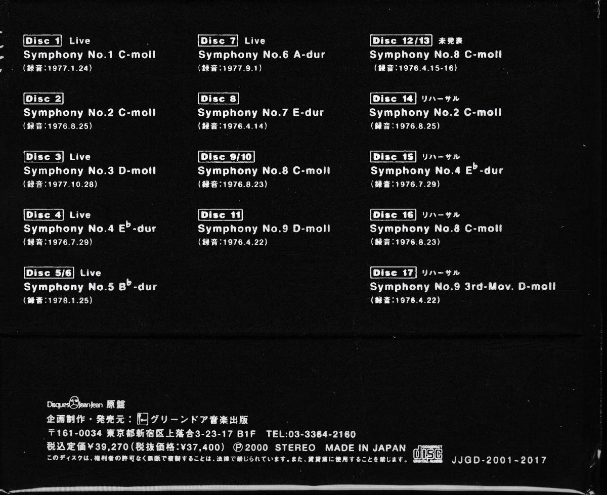 ブルックナー ジャンジャン盤 ジャンジャン 朝比奈ブルックナー交響曲