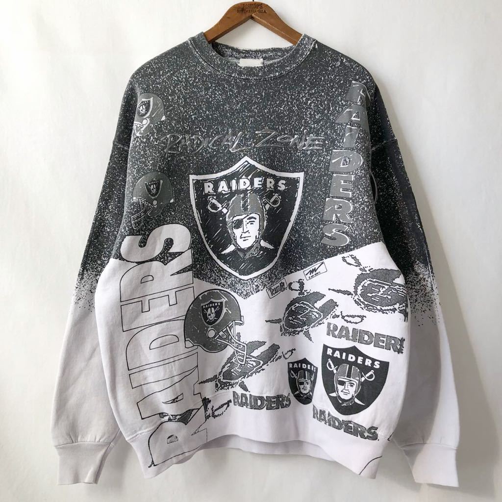 黒☆90s USA製 チャンピオン レイダース リバースウィーブ スウェット M