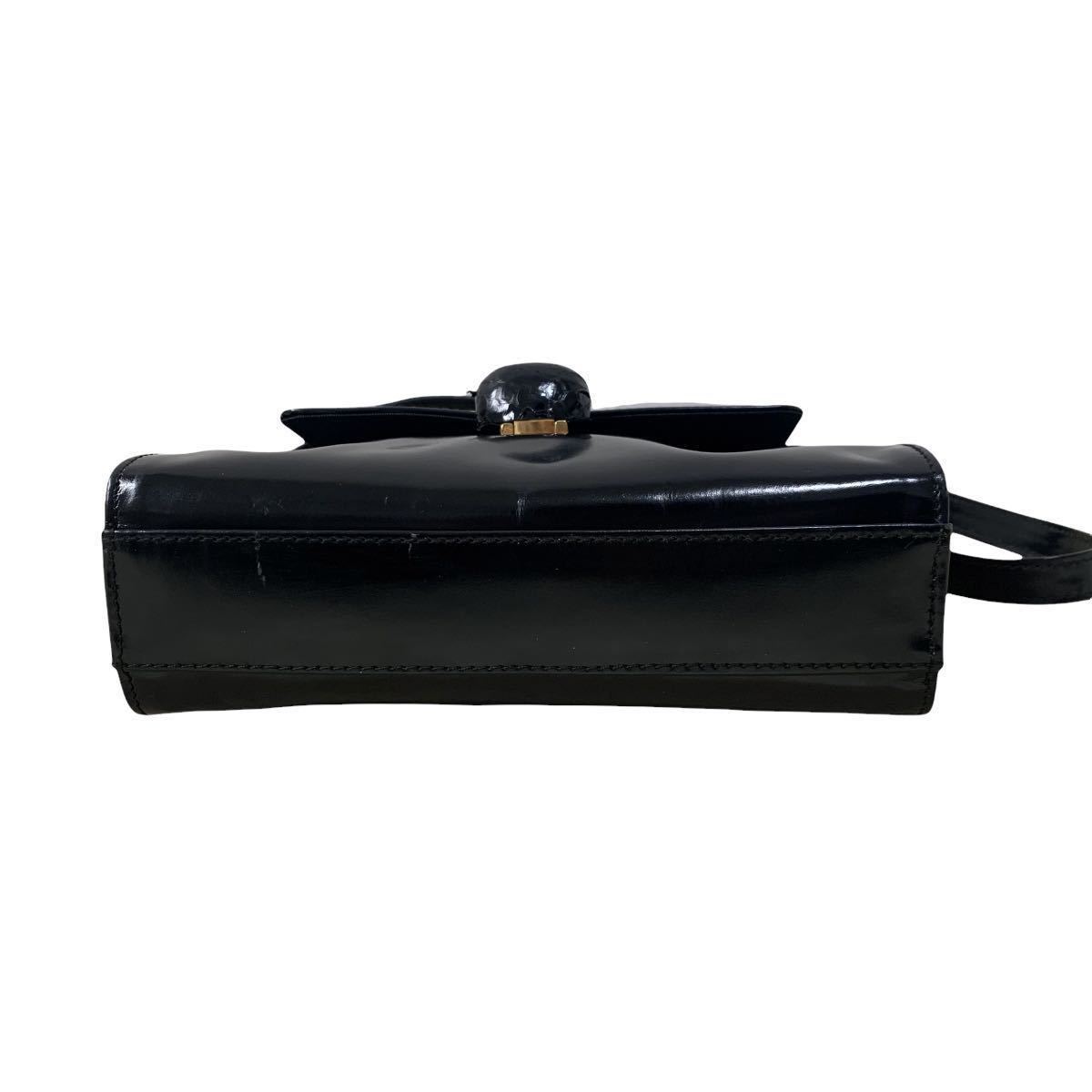 1円～ 希少 最高級 PRADA プラダ ショルダーバッグ パイソン パテント