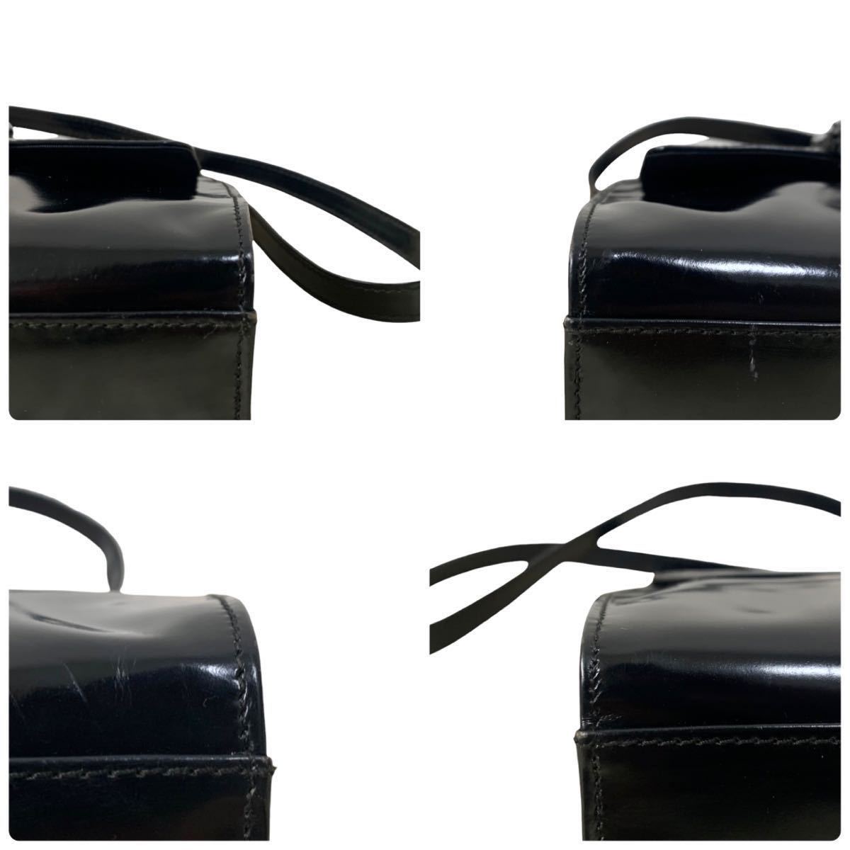 1円～ 希少 最高級 PRADA プラダ ショルダーバッグ パイソン パテント 