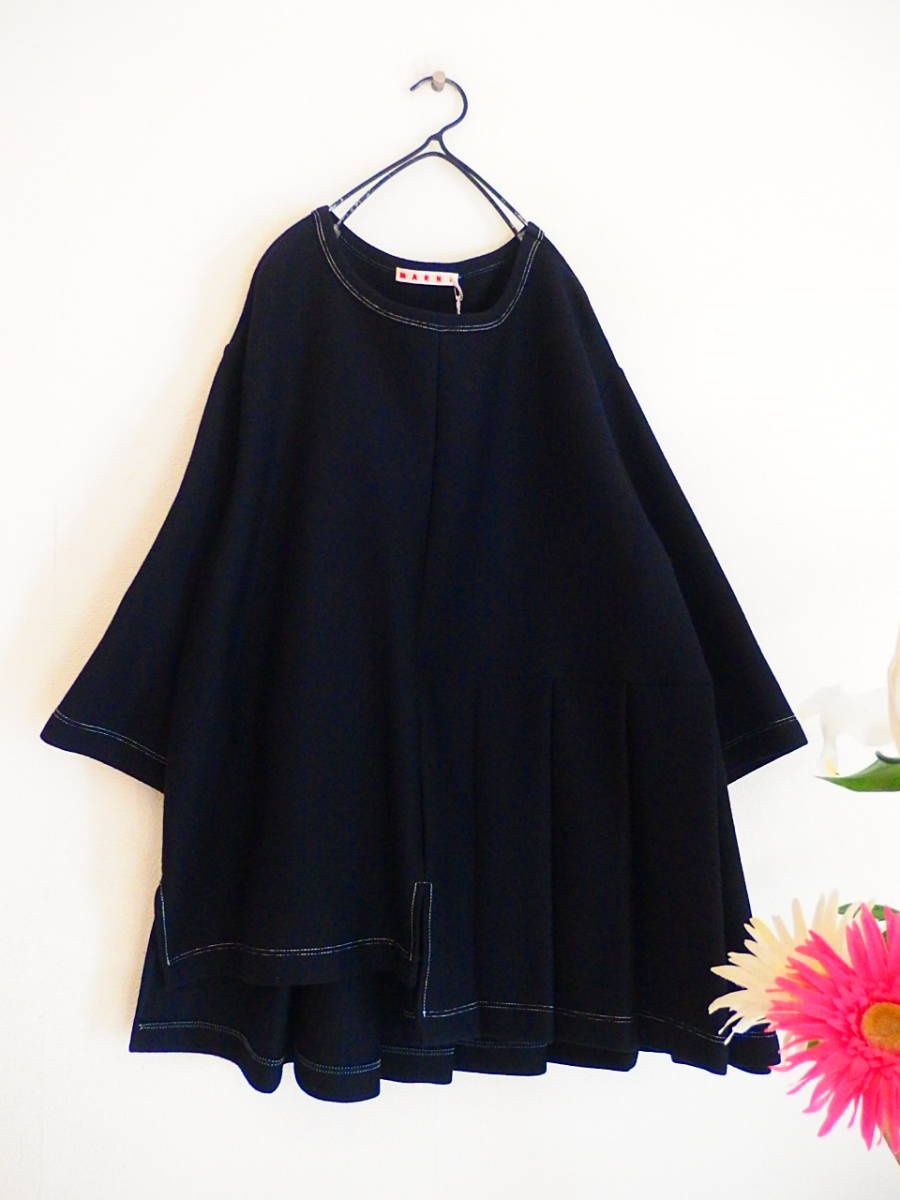 ☆新品タグ付 19AW MARNI マルニ アシンメトリーランダムプリーツプル 