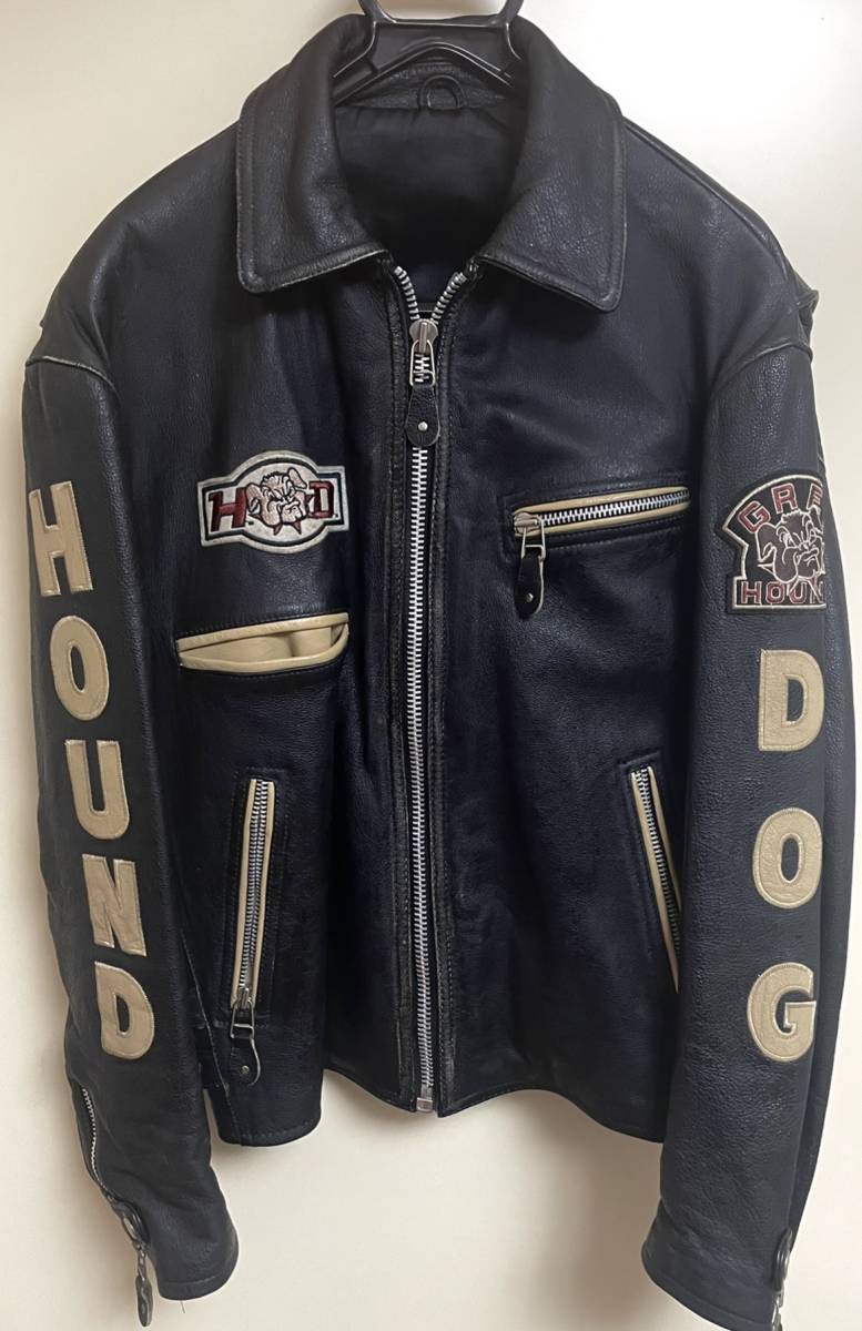 PAZZOレザーライダースジャケット ハウンドドッグ HOUNDDOG レザージャケット ライダース 牛革 大友康平