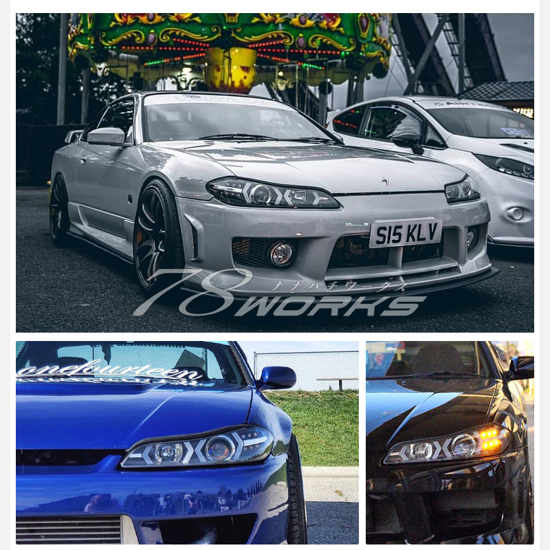 新品 即納 S15 シルビア ヘッドライト ブラック SR20 スペックS