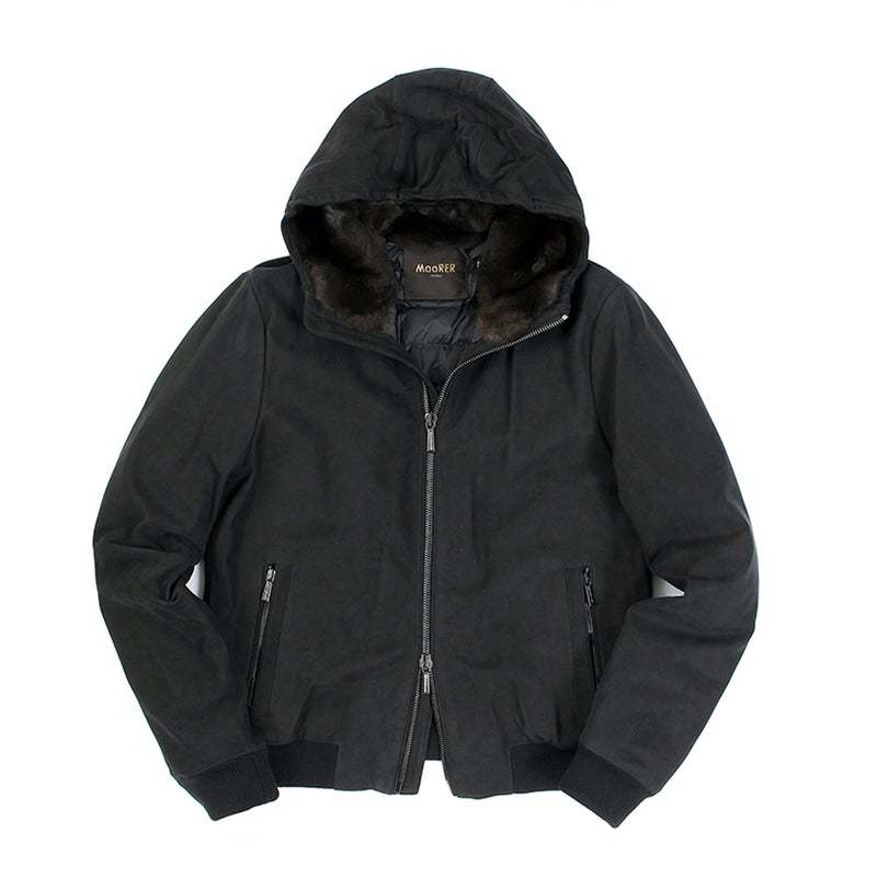 定価935000円 新品 国内正規 ■ MooRER 21AW ONIRO-FUR-NK オニーロ ヌバックレザー ダウンジャケット NERO ムーレ ■46 > ムーレー でらでら バルビエリ MooRER ボンバージャケット