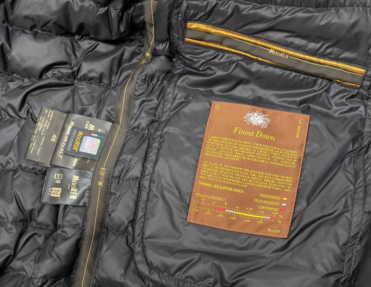 定価935000円 新品 国内正規 ■ MooRER 21AW ONIRO-FUR-NK オニーロ ヌバックレザー ダウンジャケット NERO ムーレ ■46 > ムーレー でらでら バルビエリ MooRER ボンバージャケット