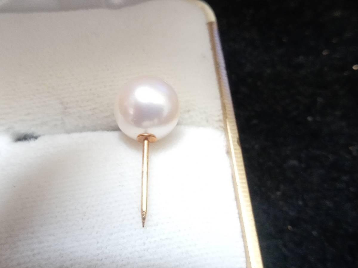 k18 真珠 パール アコヤ真珠 18金 タイピン ピン 総重量約4.3g K18 7.0