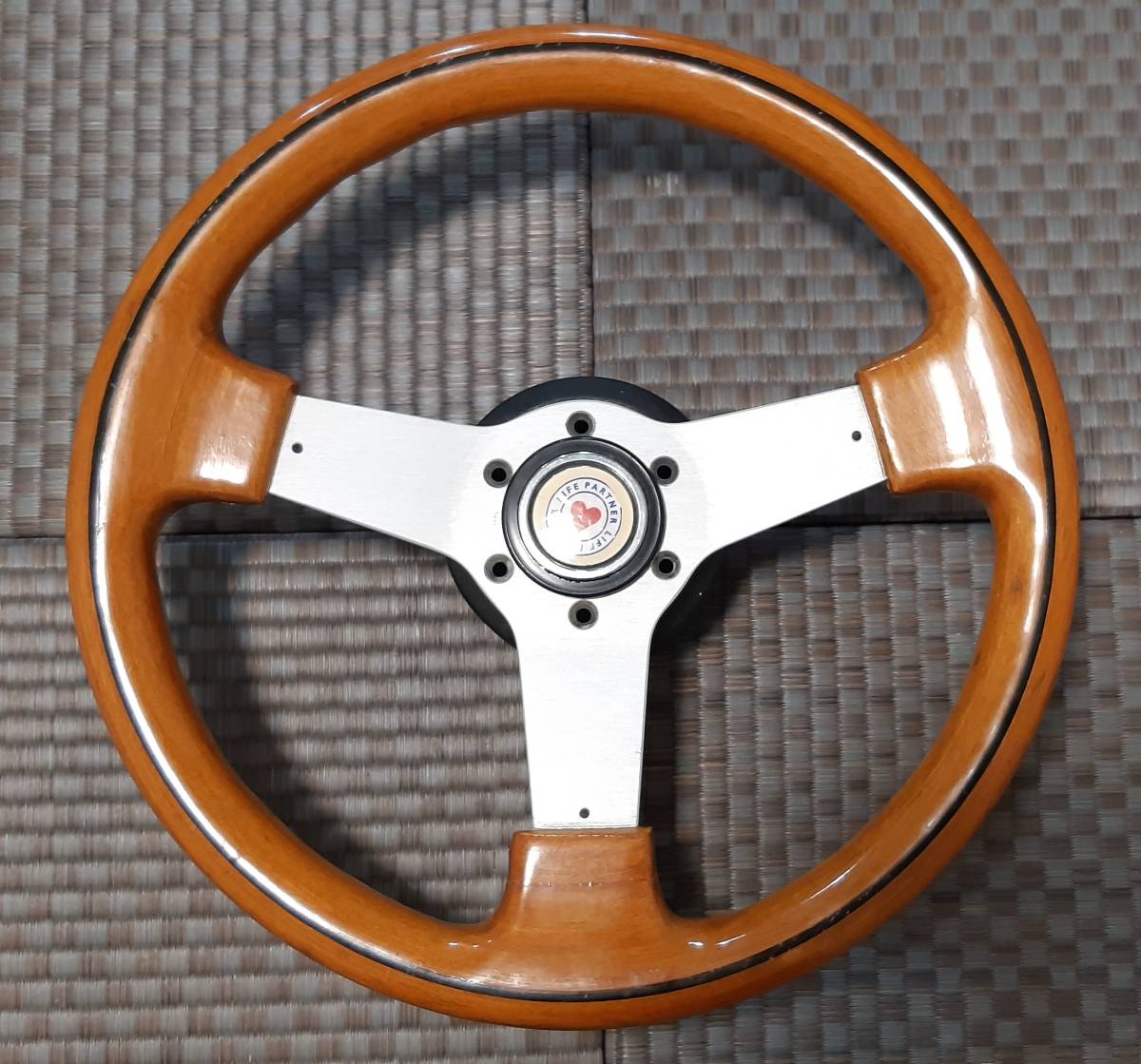希少 italvolanti ウッド シルバースポークステアリング 36Φ USED