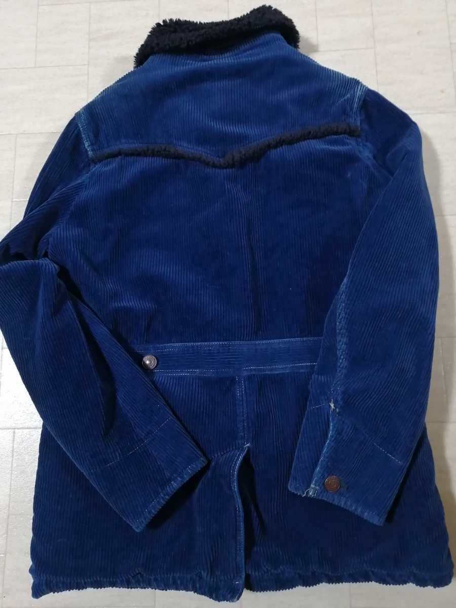 サイズ：M　TMTティーエムティー/INDIGO CORDUROY BOA LUNCH JACKETインディゴ コーデュロイ ボアランチコート/ロゴ刺繍 ランチジャケット