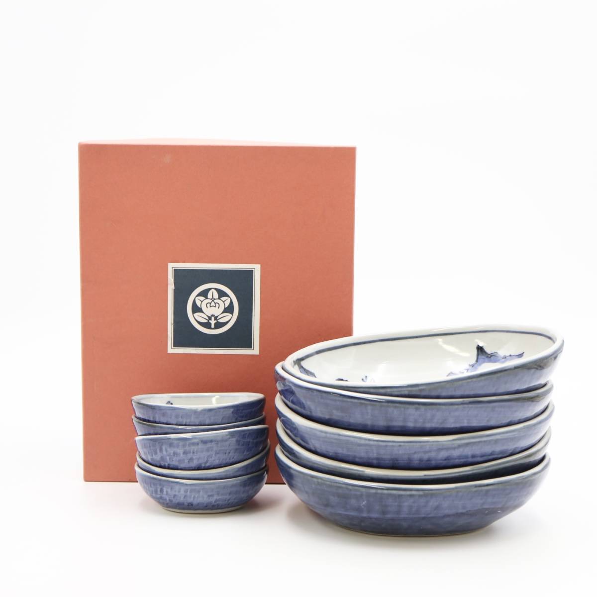 たち吉】染付山水 皿5客 小皿5客刺身揃 陶磁器 古美術 工芸品 贈り物