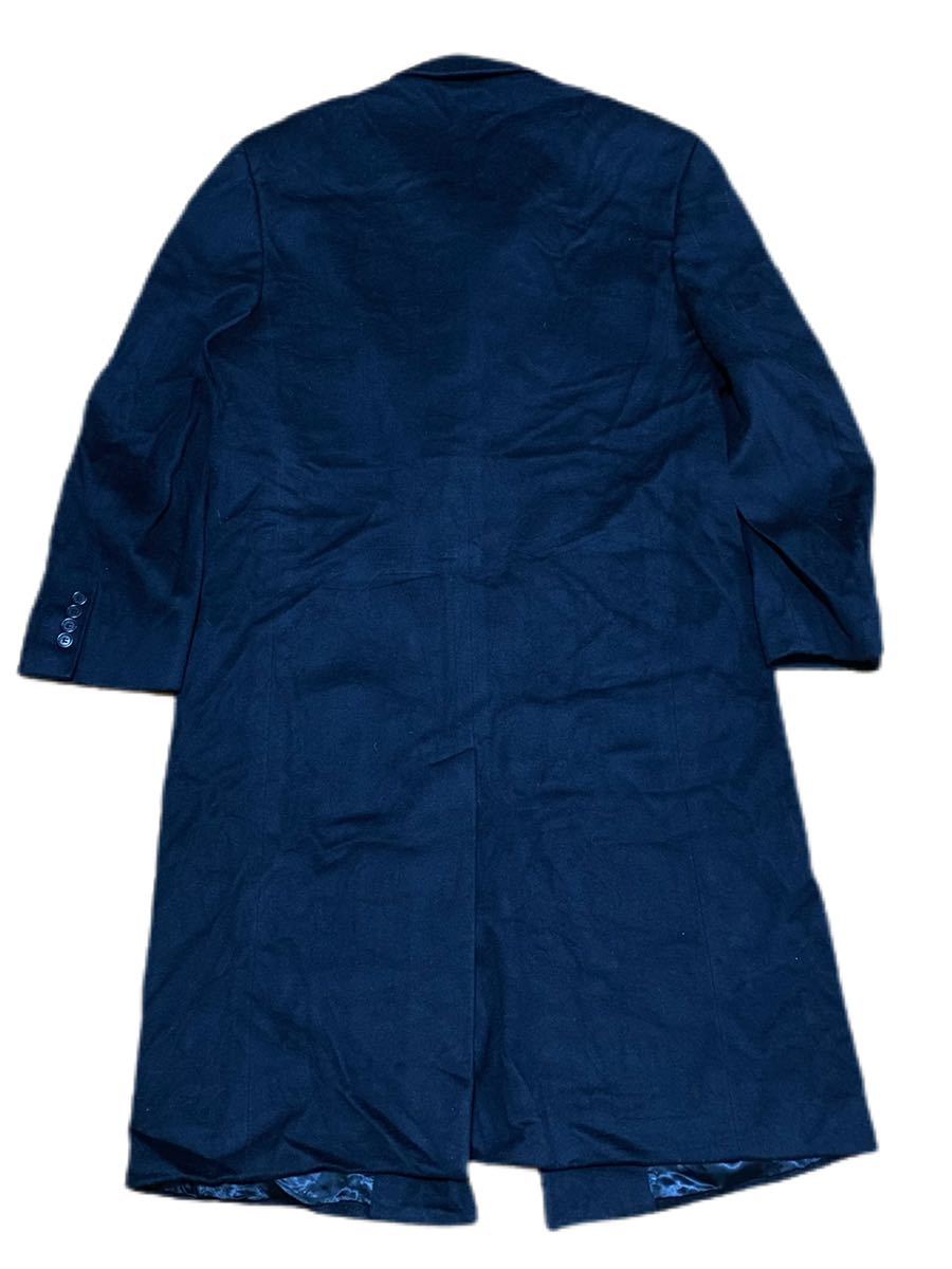 【極美品】ロロピアーナ 最高級カシミヤ100 ステンカラーコート ネイビー XL Loro Piana（ロロピアーナ） カシミア ロングコート Pコート ネイビー