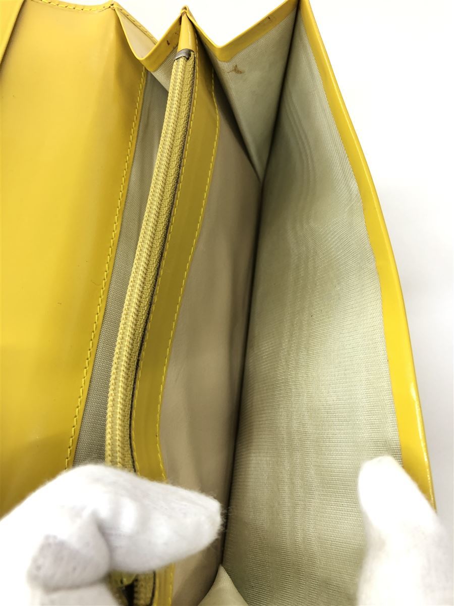 GUCCI◆GUCCI/長財布/イエロー/無地/ユニセックス/035011618755/ホースビット/使用感アリ GUCCI グッチ 長財布 レディース プチ イエロー（ブランドグッチ）（レディース財布｜財布