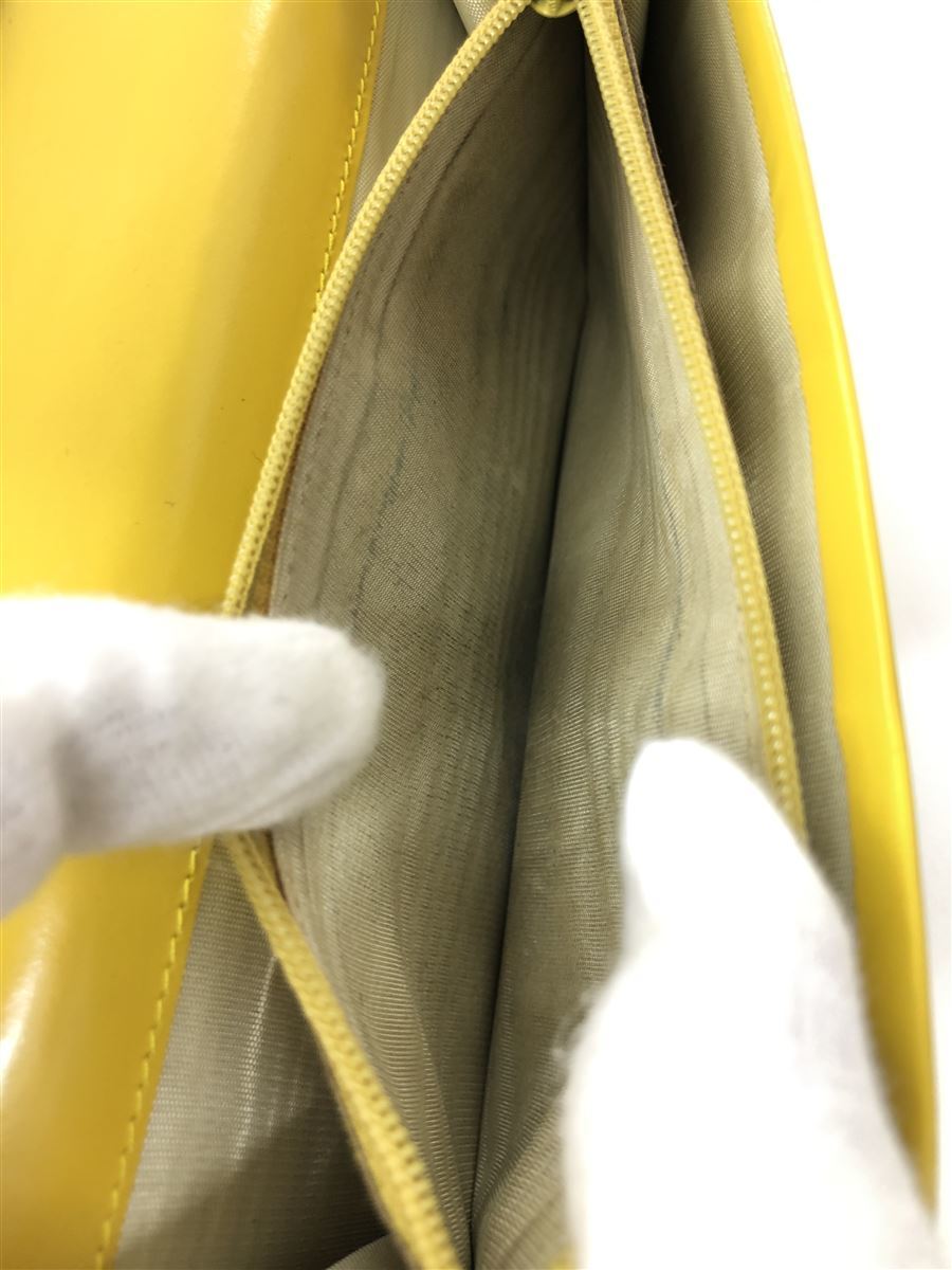 GUCCI◆GUCCI/長財布/イエロー/無地/ユニセックス/035011618755/ホースビット/使用感アリ GUCCI グッチ 長財布 レディース プチ イエロー（ブランドグッチ）（レディース財布｜財布