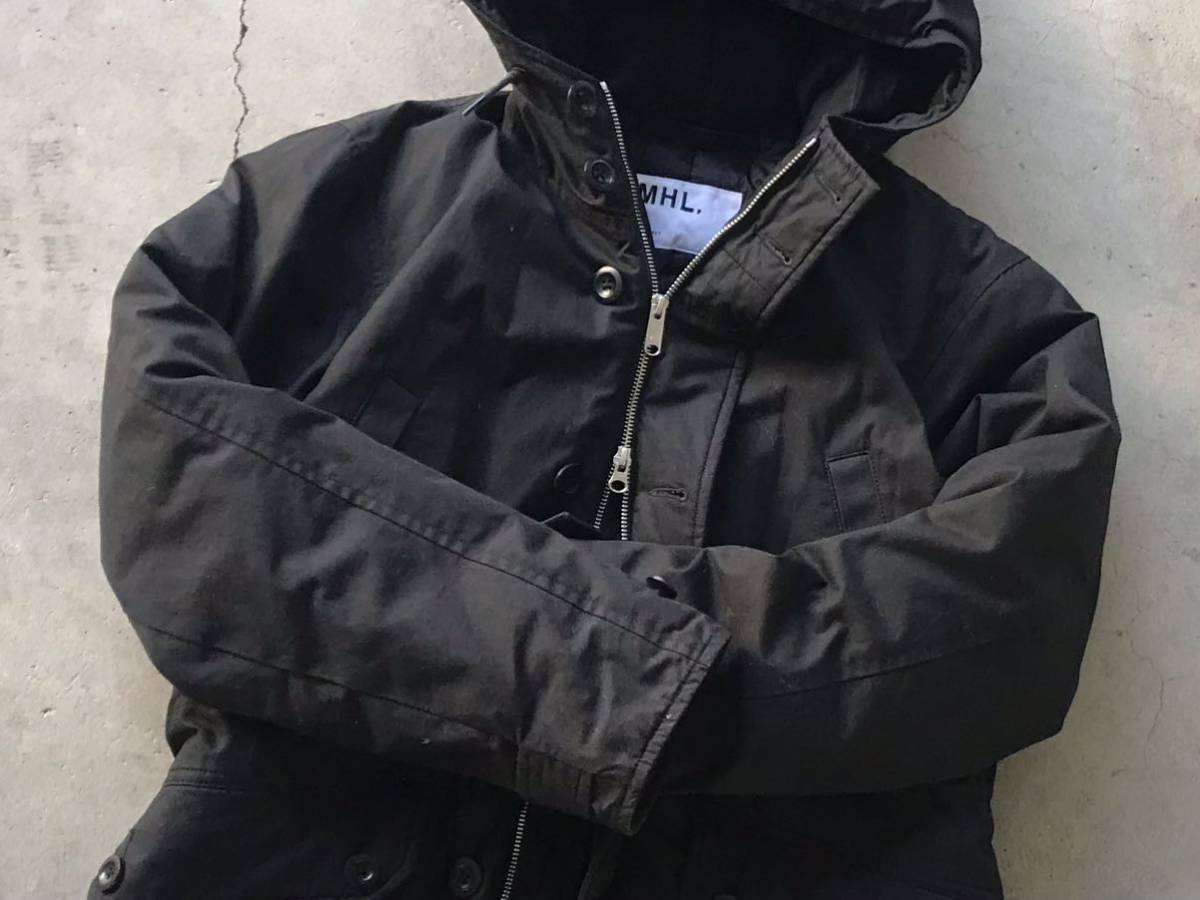 美品 MHL 中綿ダウン モッズコート S マーガレットハウエル MARGARET 