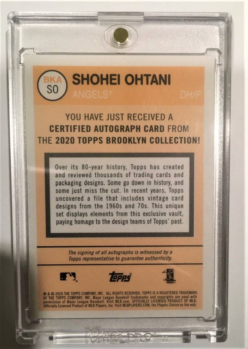 大谷翔平 10枚限定 直筆サインカード 2020 Topps Brooklyn Collection 