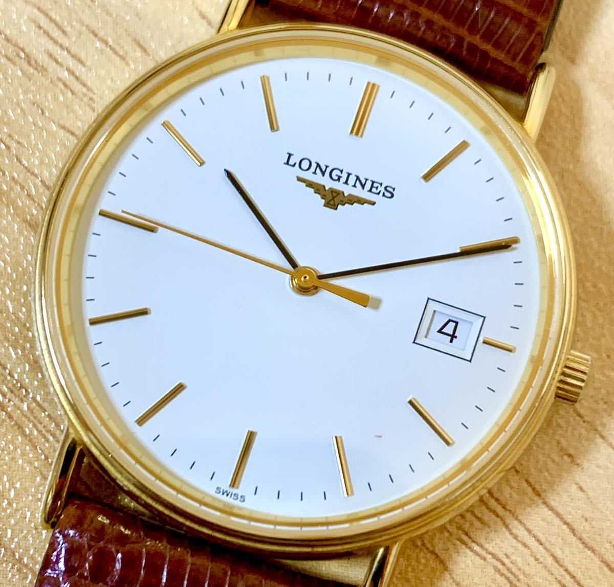 1円～H 良品 LONGINES ロンジン グランドクラシック L4.720.2 ホワイト 