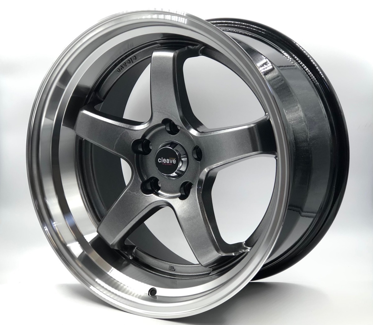 CLEAVE RACING FL53 18x9.5J +18 5H-114.3 ガンメタ/マシンド 4本 