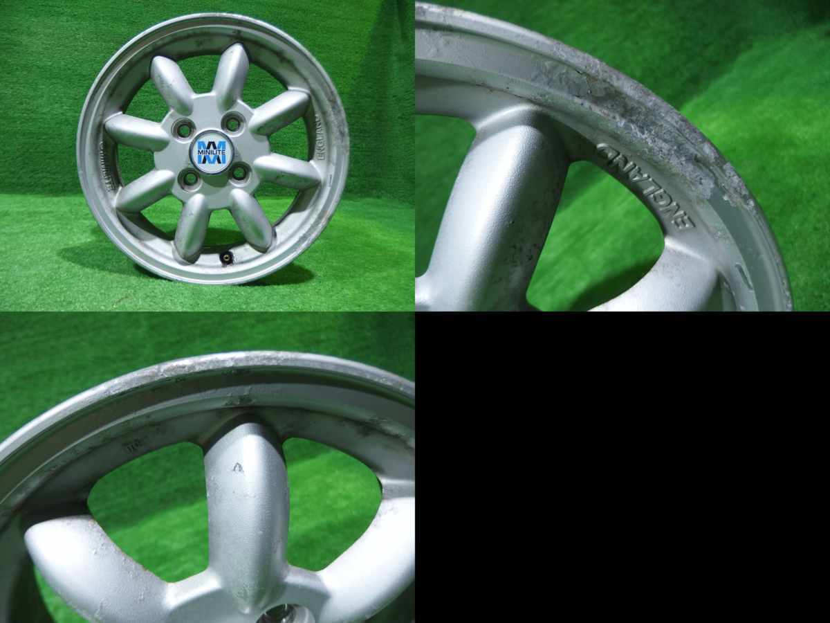 中古 14インチ 14×4.5J 4穴 社外 アルミホイール 4本セット リペア用に 