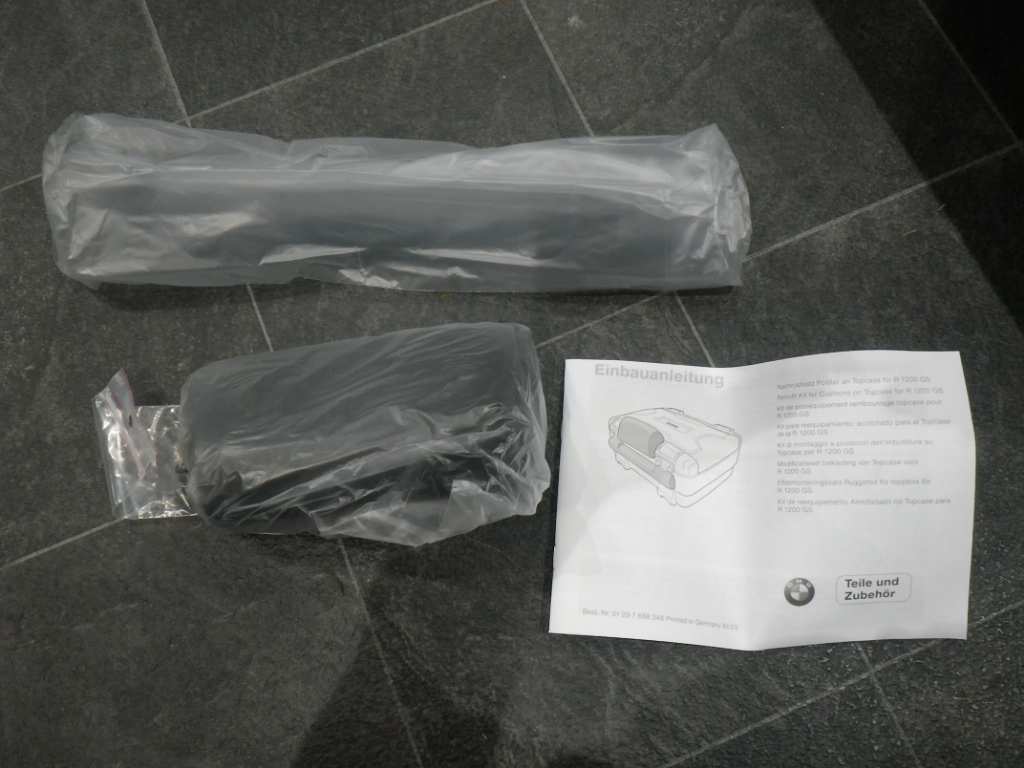 BMW F750/850/1200GS用純正トップケース用バックレスト BMW Backrest
