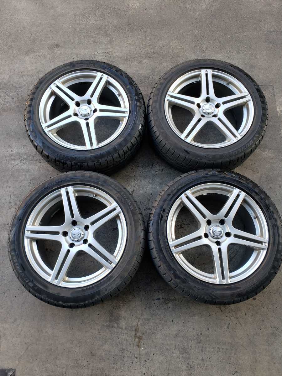 18インチ タイヤ付きホイールセット 溝有 235/50R18 ①バリ溝