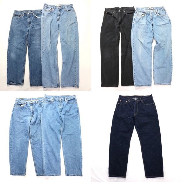 ◎リーバイス 550 560 デニムパンツ set 濃紺 ブラック インディゴ 他 (35/36) 7枚 まとめ売 古着 1円スタート 最落なしMF4684