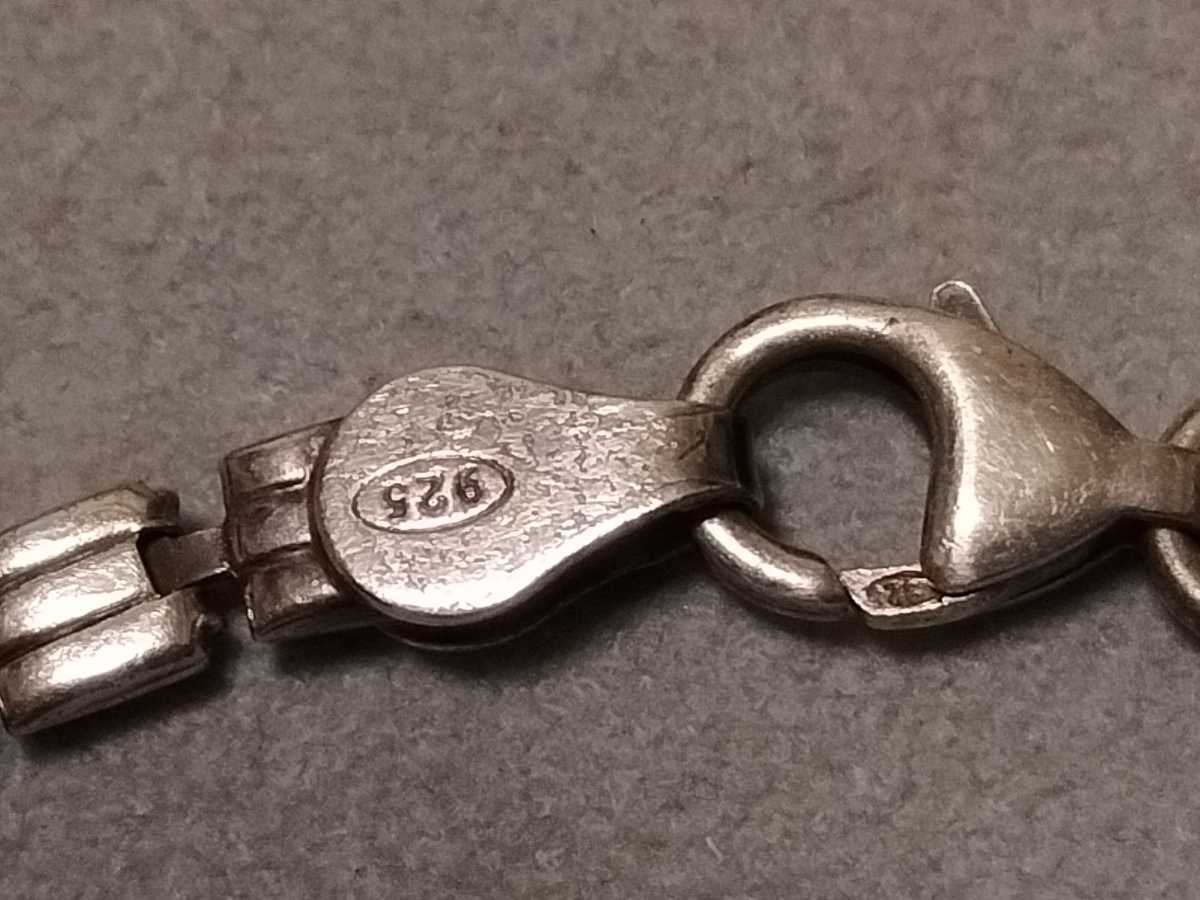 vintage ヴィンテージ シルバー925 チェーンブレスレット ITALY刻印 