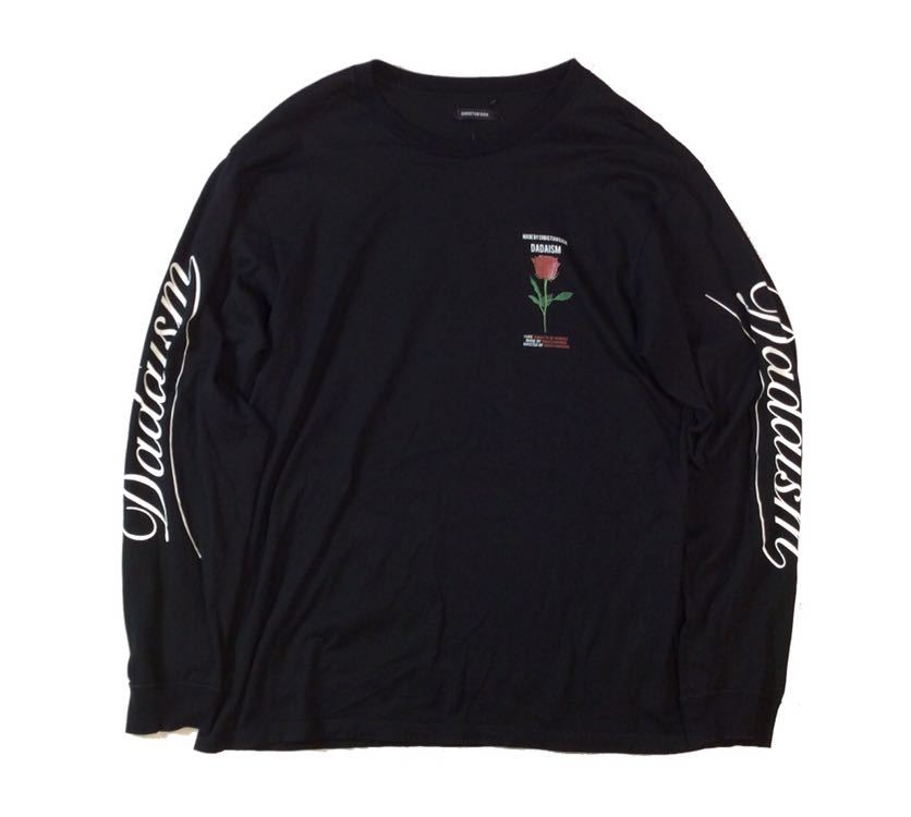 CHRISTIAN DADA クリスチャンダダ 袖プリント 長袖Tシャツ ブラック 48