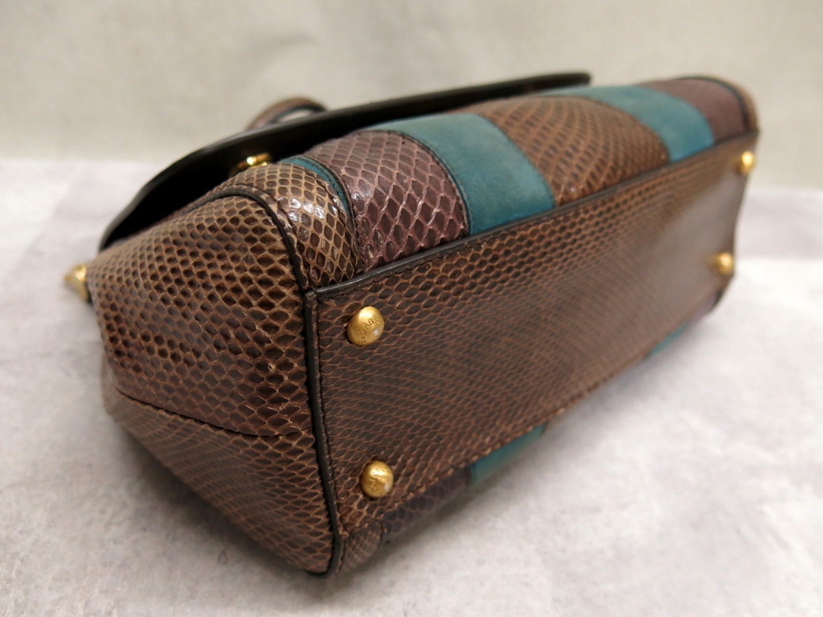 ドルチェ&ガッパーナ　パイソン　スエード　ハンドバッグ ドルチェ&ガッパーナ パイソン スエード ハンドバッグ 【公式通販】