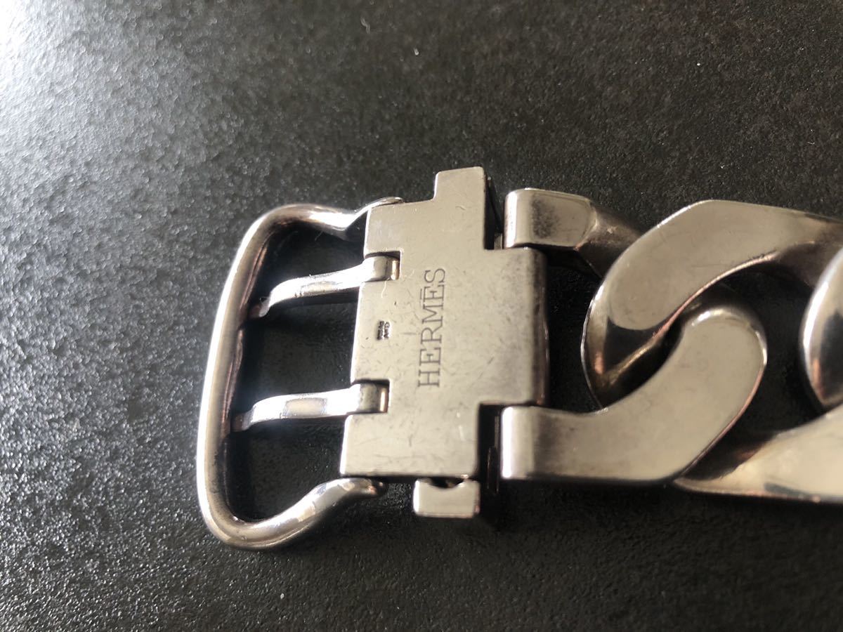 HERMES ブックルセリエ TGM エルメス シルバー ブレスレット 