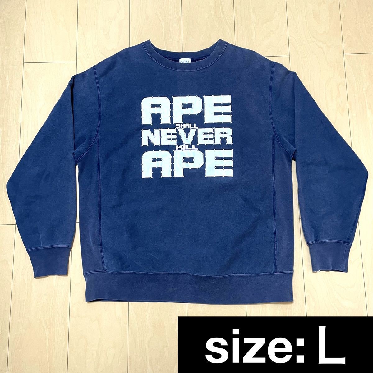 APE】Lサイズ スワロフスキー スウェット マイロ シャーク nigo エイプ 