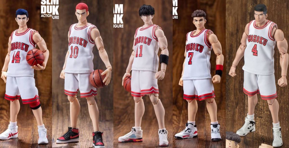大聖モデル 1 10 Slam Dunk 湘北チーム5体 白ユニフォーム 可動フィギュア スラムダンク 売買されたオークション情報 Yahooの商品情報をアーカイブ公開 オークファン Aucfan Com