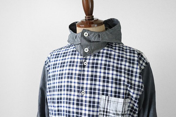 COMME des GARCONS SHIRT ◇切替デザイン フード付き 長袖シャツ 