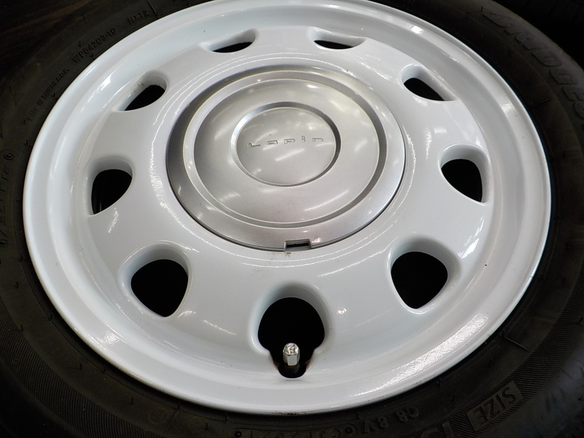 スズキ純正　155/65R14　4.5J+45　4H　100　ハブ54 +45 スズキ純正 4H タイヤ・ホイールセット 2025年製ミシュラン付 中古★送料無料