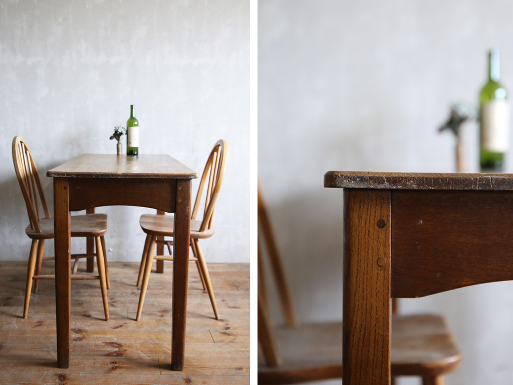 フランスアンティーク◇古木ダイニングテーブルc⁄木製机⁄作業台 